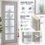 Porte-fenêtre massive Quadro 4002, couleur frêne gingembre, panneau simple, cadre, poignées, finitions, pour salle de bain ou chambre à coucher. Porte robuste de 45,7 cm x 243,8 cm (18 po x 96 po).-55746333-55746330