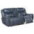 Stanwicke Blue Motion Reclining Loveseat With Console