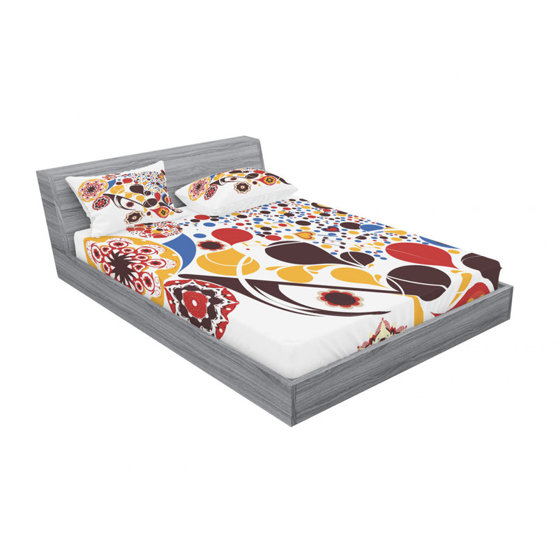 Ensemble de draps Motifs, Ensemble de drap pour grand lit avec drap-housse