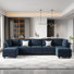 Ridoy 7-Pieces Large Velvet Upholstered Sectional Modular Variable Sofa & Chaise with Storage