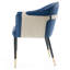 Fauteuil rembourré bleu / beige Karmann-272359792