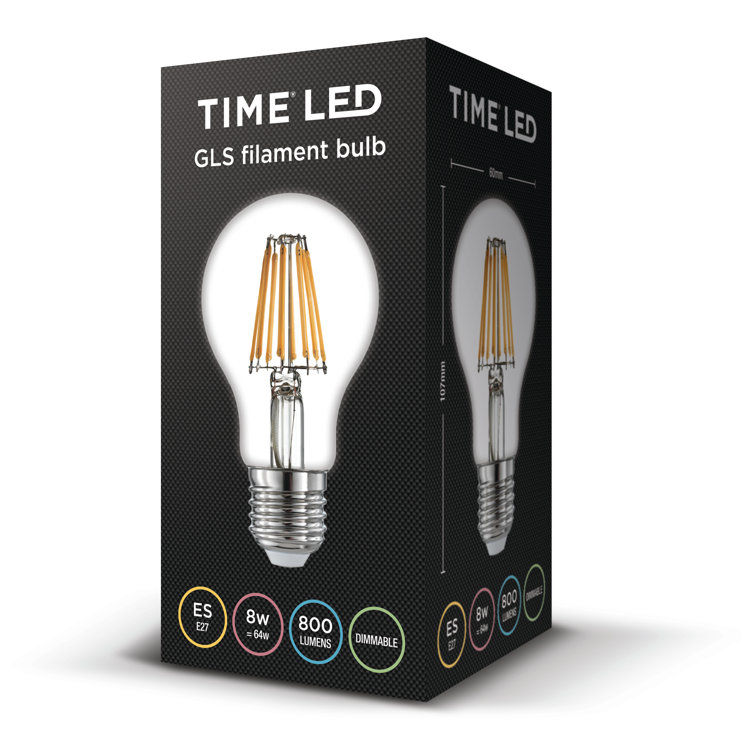8W E27 Dimmable LED GLS Light Bulb