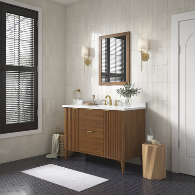 Meuble-lavabo autoportant 48 po Leileen
