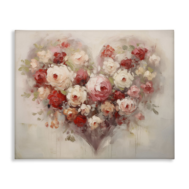 «Valentine Roses Heart», conception par Arlington Prints, H 30 po x l 40 po