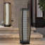 Lanterne d'extérieur à énergie solaire avec lanterne à énergie solaire résistante à l'eau pour jardin ou porche - Grand Fuji, gris argenté