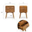 Table de chevet Dorsey avec base en bois massif-1349540149
