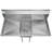 31 " L x 22 " W Silver Freestanding Service Sink