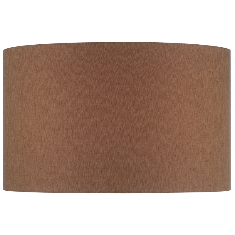 Abat-jour tambour en tissu (araignée), Brun foncé, H 11 po x l 18 po x P 18 po