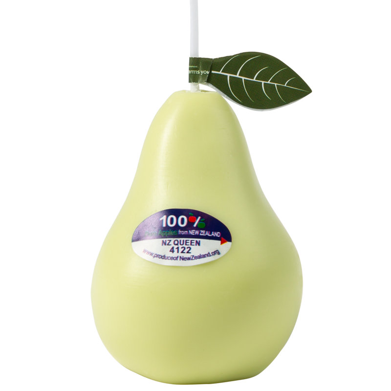 Bougie parfumée en forme de poire Home, Jaune