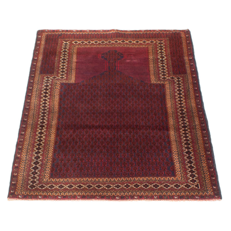 Tapis rectangulaire nouvel âge en laine de conception unique 3 pi 3 po x 5 pi bourgogne foncé