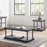 Ensemble de tables basses en acier bleu 47,25 po Kiven