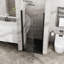 Porte de douche pivotante de 34 po x 72 po, porte de douche en verre trempé épais de 1/4 po, conception sans cadre-118550390