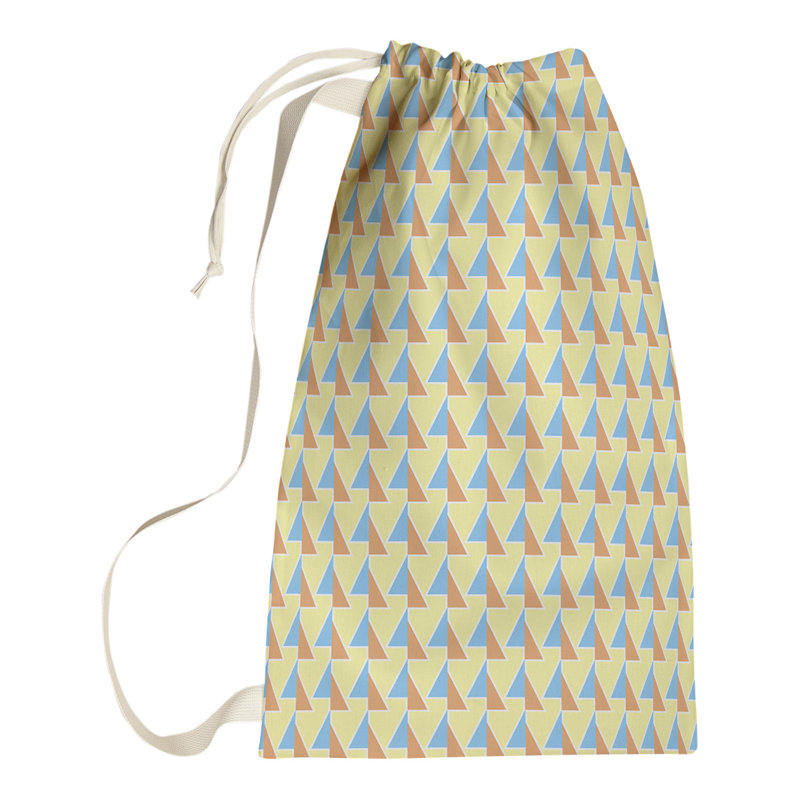 Sac à linge à flèches déplacées, H 29 po x l 18 po x P 1,5 po, Orange / bleu sarcelle