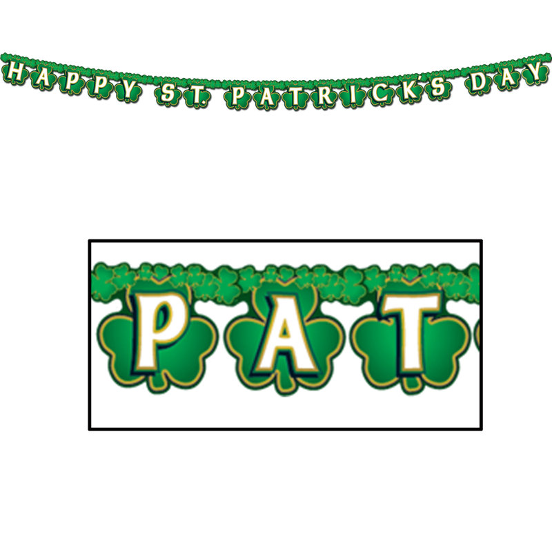 Shamrock Happy St Patrick's Day Streamer