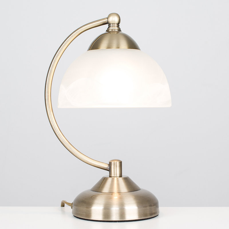 Woodside Metal Arched Lamp, Antique Brass