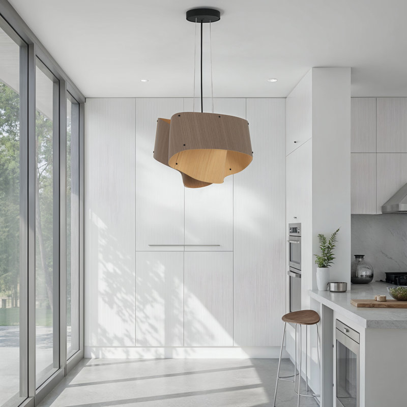 Luminaire suspendu Carlotta, Chêne gris / frêne