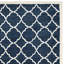 Tapis bleu / ivoire en laine / coton / latex touffeté à la main Carolene-1226196322