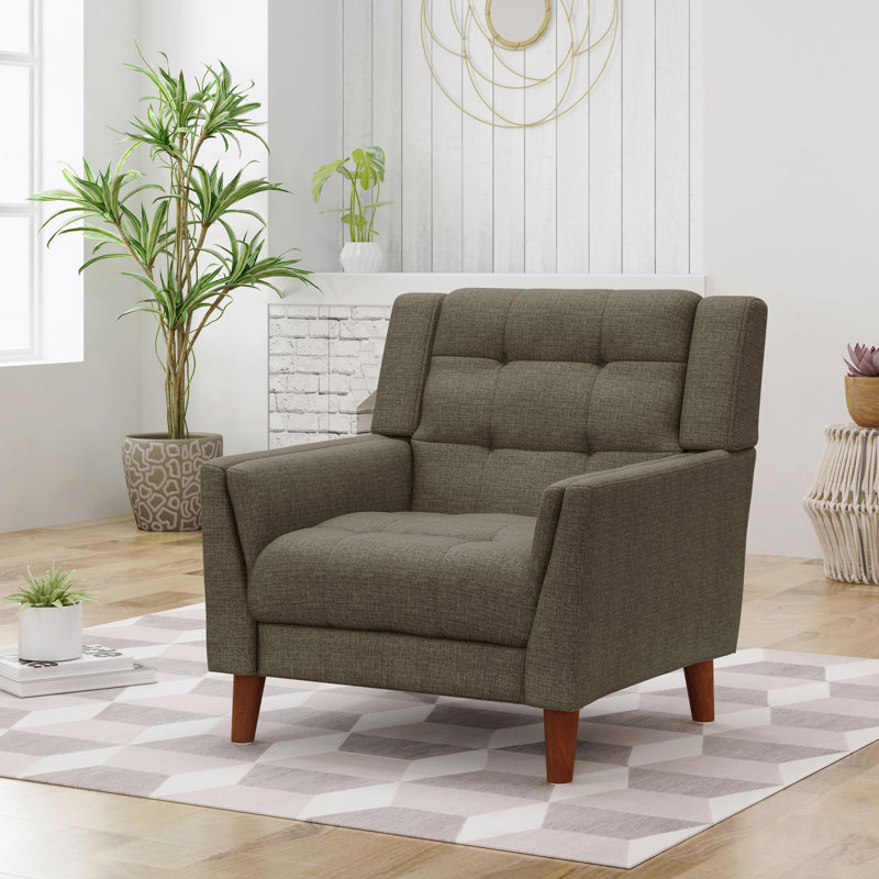 Fauteuil de style Mid-Century, Gris