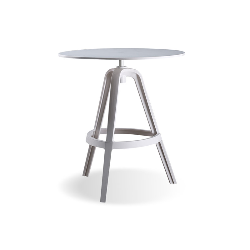 White Round Plastic Dining table, White