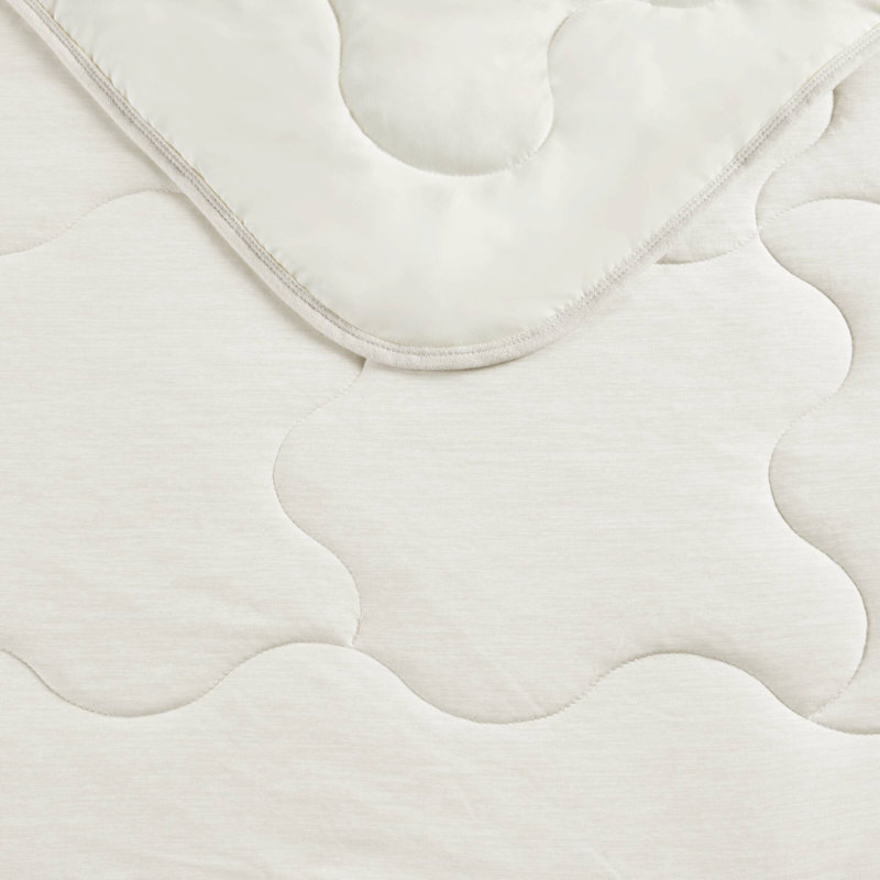 Ivory Lightweight Cooling Knit Throw Blanket
