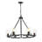 Leithgow 6 - Light Steel Dimmable Round Chandelier