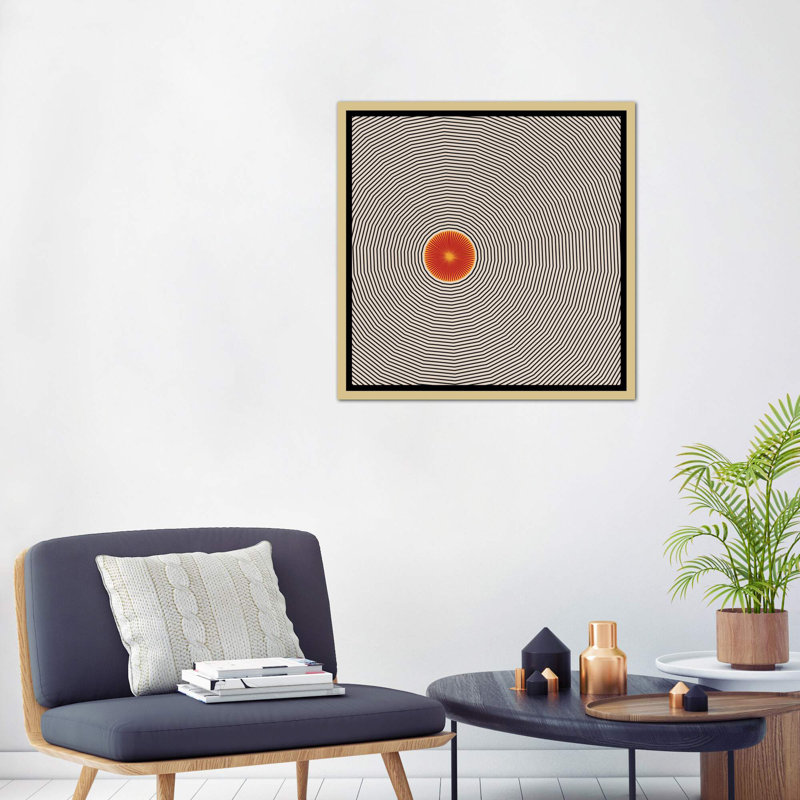 «Sun Illusion», reproduction d'impression, Toile encadrée d'or, H 18 po x l 18 po x 1,5 po