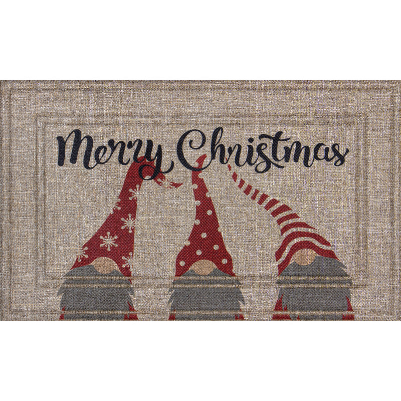Paillasson Sisal Merry Christmas Gnomes