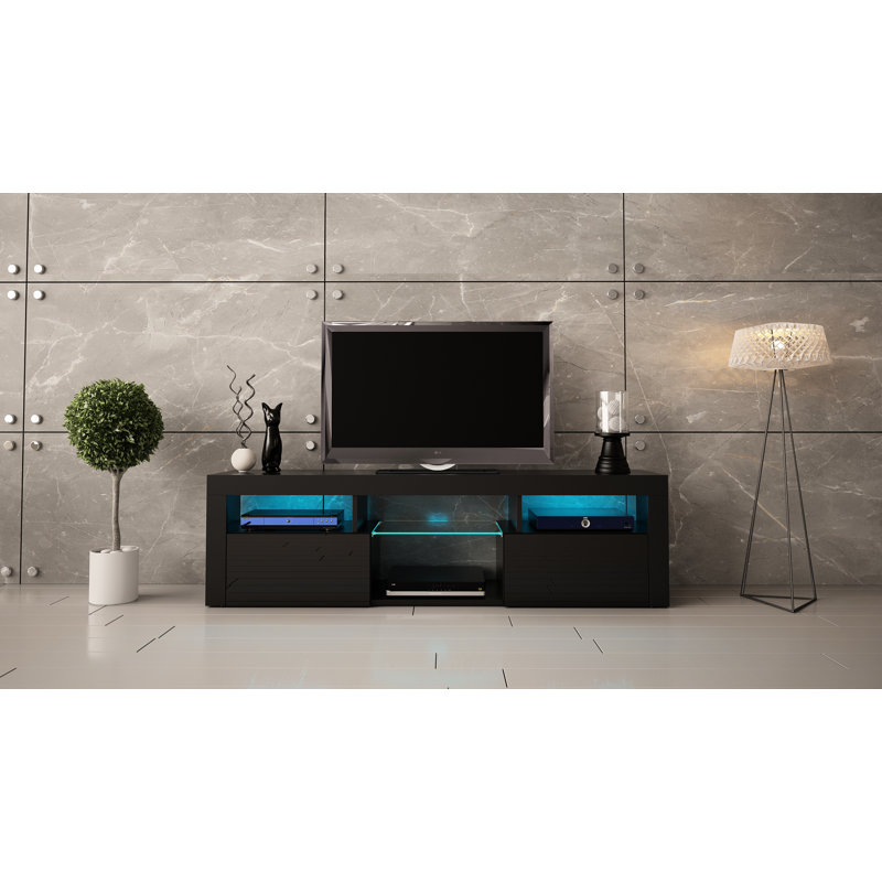 Dado Unfinished TV Stand for TVs up to 55", Black