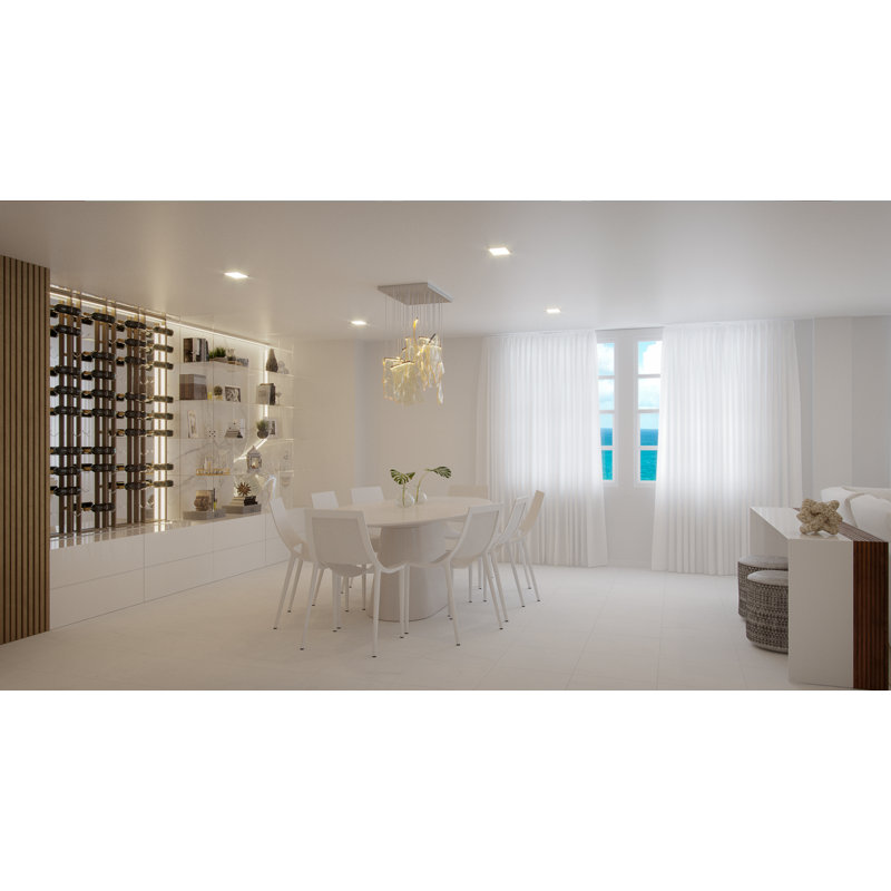 Rinkle Polished Chrome LED 13-Light Geometric Chandelier