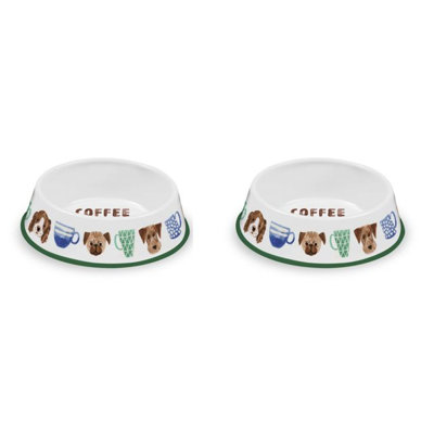 Coffee & Dogs Melamine Pet Bowl