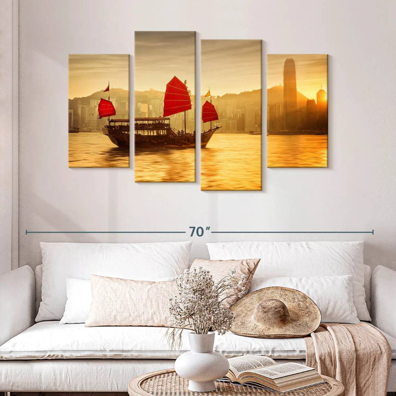 Jonque Mehar Victoria Harbour, H 32 po x l 52 po