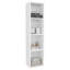 Armoire haute murale de 40 po, 4 tablettes ouvertes, peu encombrante, bois d'ingénierie, blanc, style moderne pour les essentiels de salle de bain et les serviettes