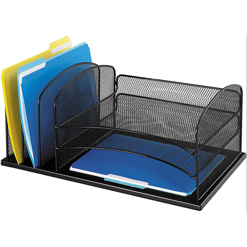 Organisateur de bureau en acier Karmo, Noir