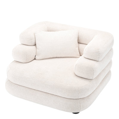 Fauteuil demi-tonneau rembourré Malaga