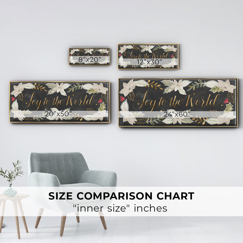 Gilded Christmas Collection D-, toile encadrée, H 12 po x l 30 po