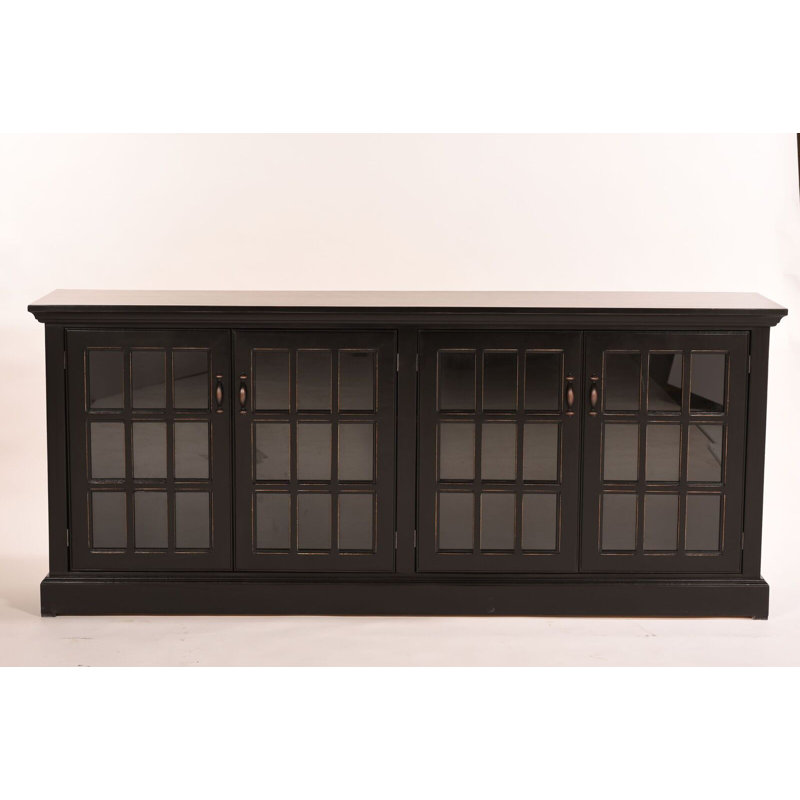 Shreyas Unfinished TV Stand for TVs up to 88", Chocolate Mousse
