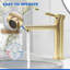 IALTRUISTIC Robinet de salle de bain or brossé, monotrou, robinet de lavabo avec poignées d'alimentation-119711998