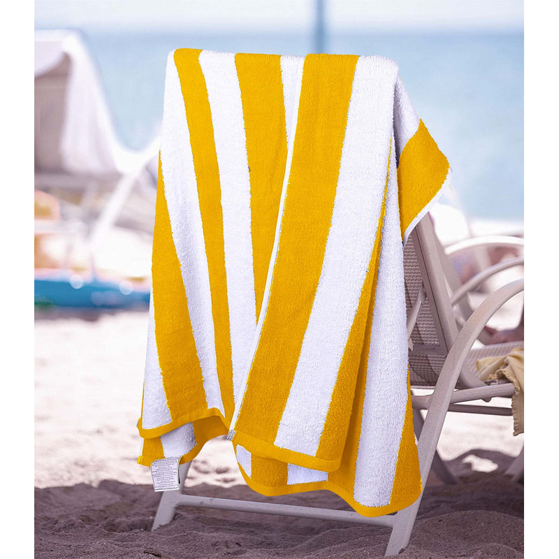 100% Cotton Beach Towel, Blue/White/Green/Yellow/Orange