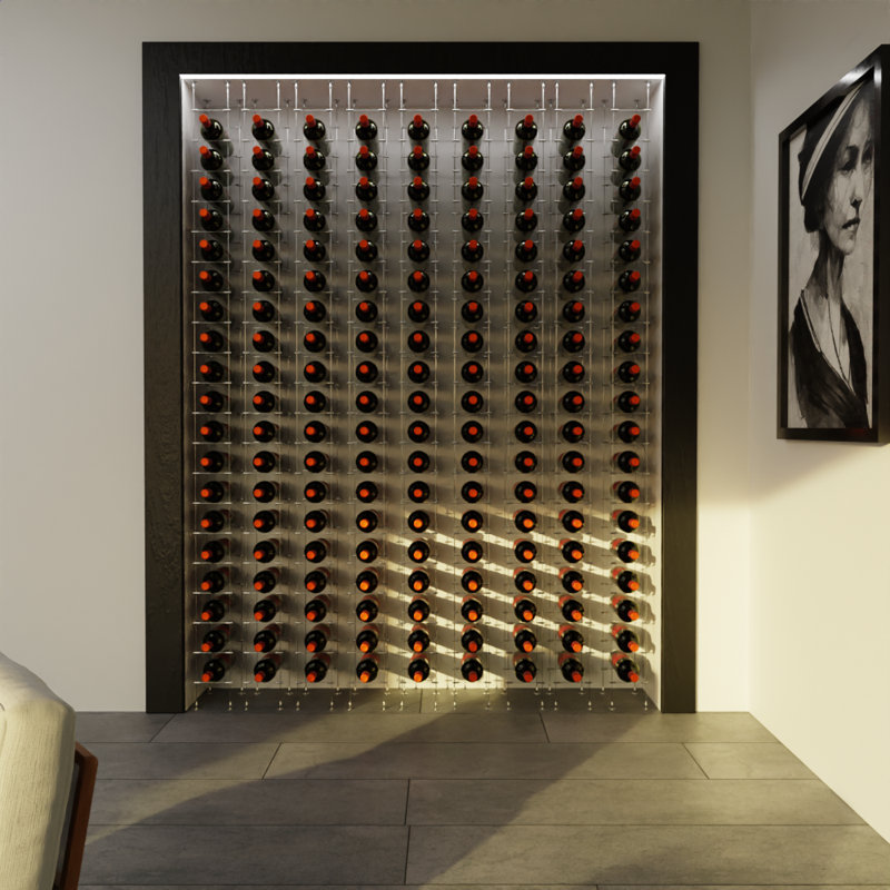 Crebessa 20 Bottle Wine Bottle Rack Silver