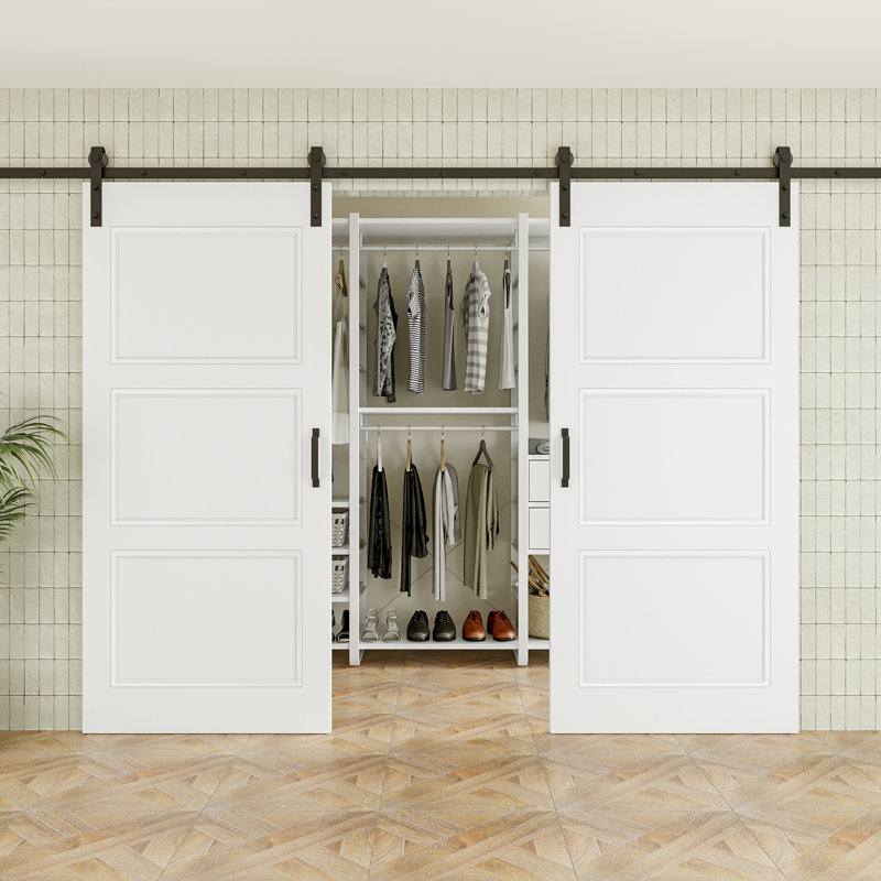 Porte de grange coulissante en bois 80 po H 3 po, 72 po x 80 po