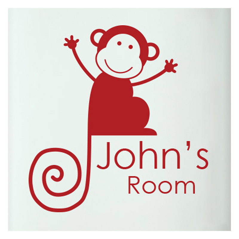 Animals Wall Decal, Dark Red