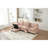 L-Type Multifunctional Corduroy Sofa: 4-Seater Segmented Design With Cup Holder/USB Interface/Storage Box, Equipped With Movable Console+Ottoman Style Storage Space, Optimized For Apt.-810339764