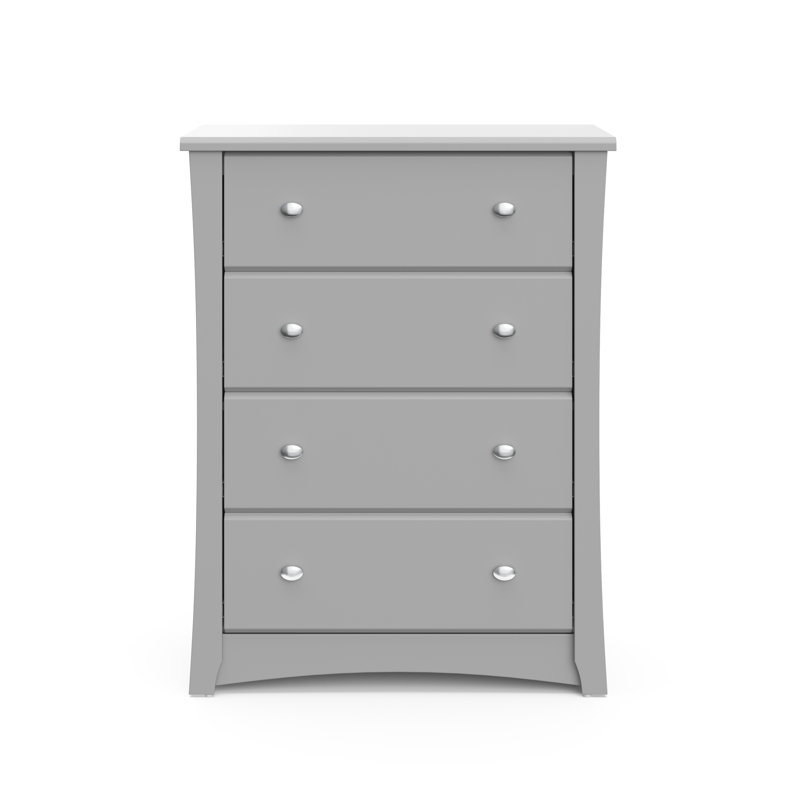 Pebble Gray Vertical 4-Drawer Nursery Dresser