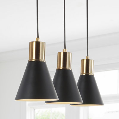 Luminaire suspendu pour îlot de cuisine 3 lumières Zurcher