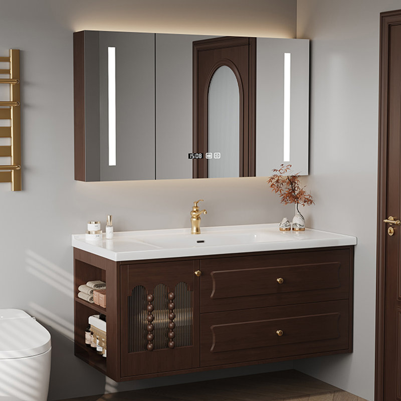 Armoire de salle de bain de style chinois haut de gamme rétro