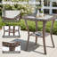 Table d'appoint carrée en rotin 23 x 20 x 20 po pour l'extérieur