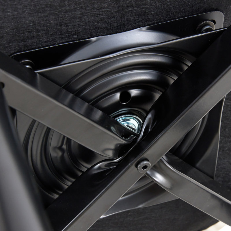  Chaises de bar pivotantes en polyuréthane avec siège rembourré et pieds en métal noir, ensemble moderne réglable de 2 pour la cuisine, gris