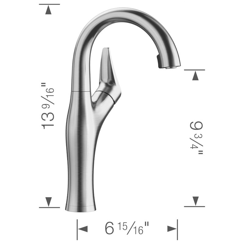 Artona Pull-Down Dual-Spray Bar Faucet, Stainless, 1.5 GPM