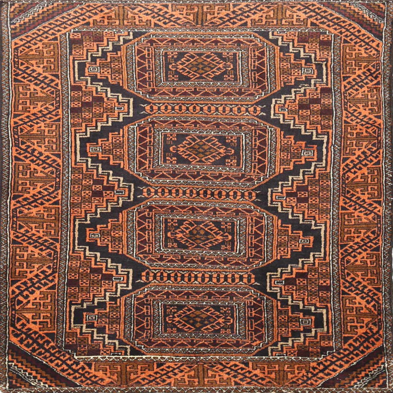 Oriental Indoor Rug, Square 4'