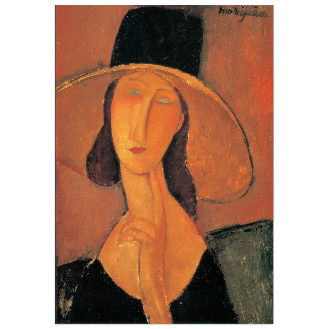 Paneel "Jeanne Hebuterne" von Modigliani, Kunstdruck